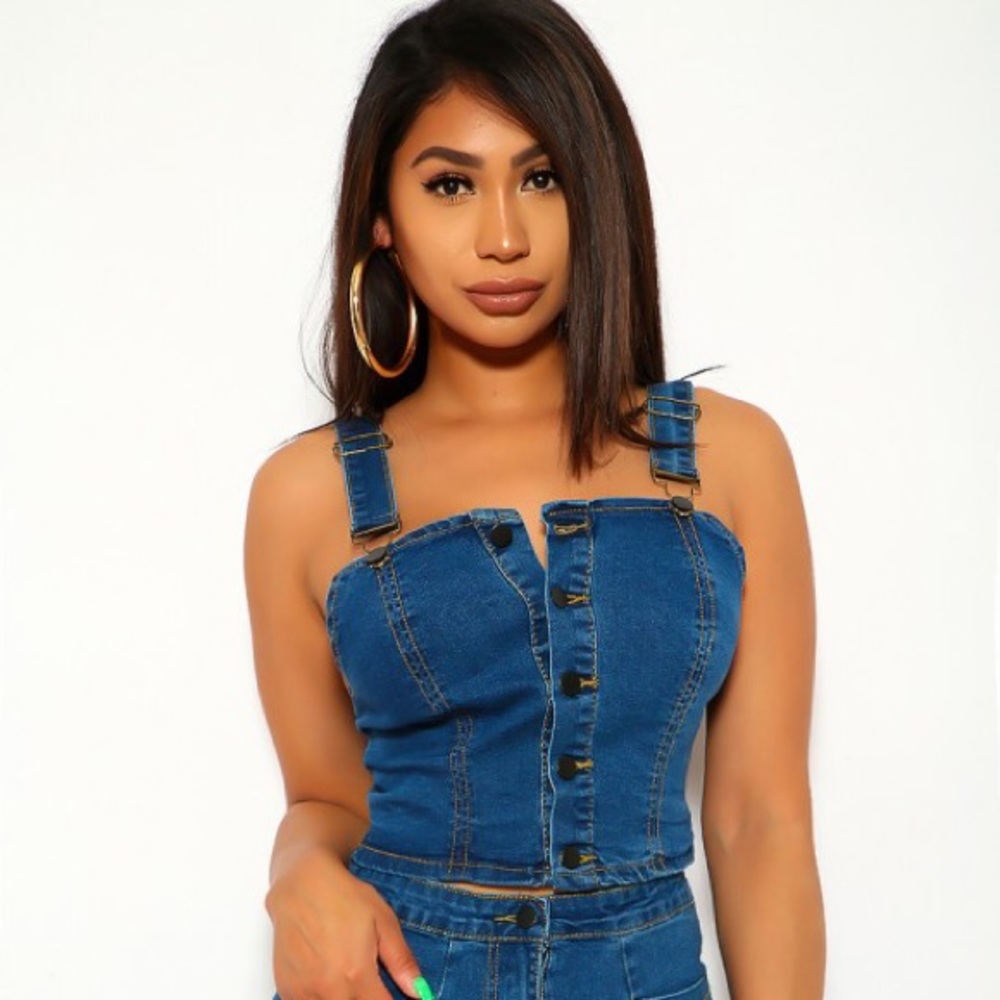 Denim Two Piece Outfit